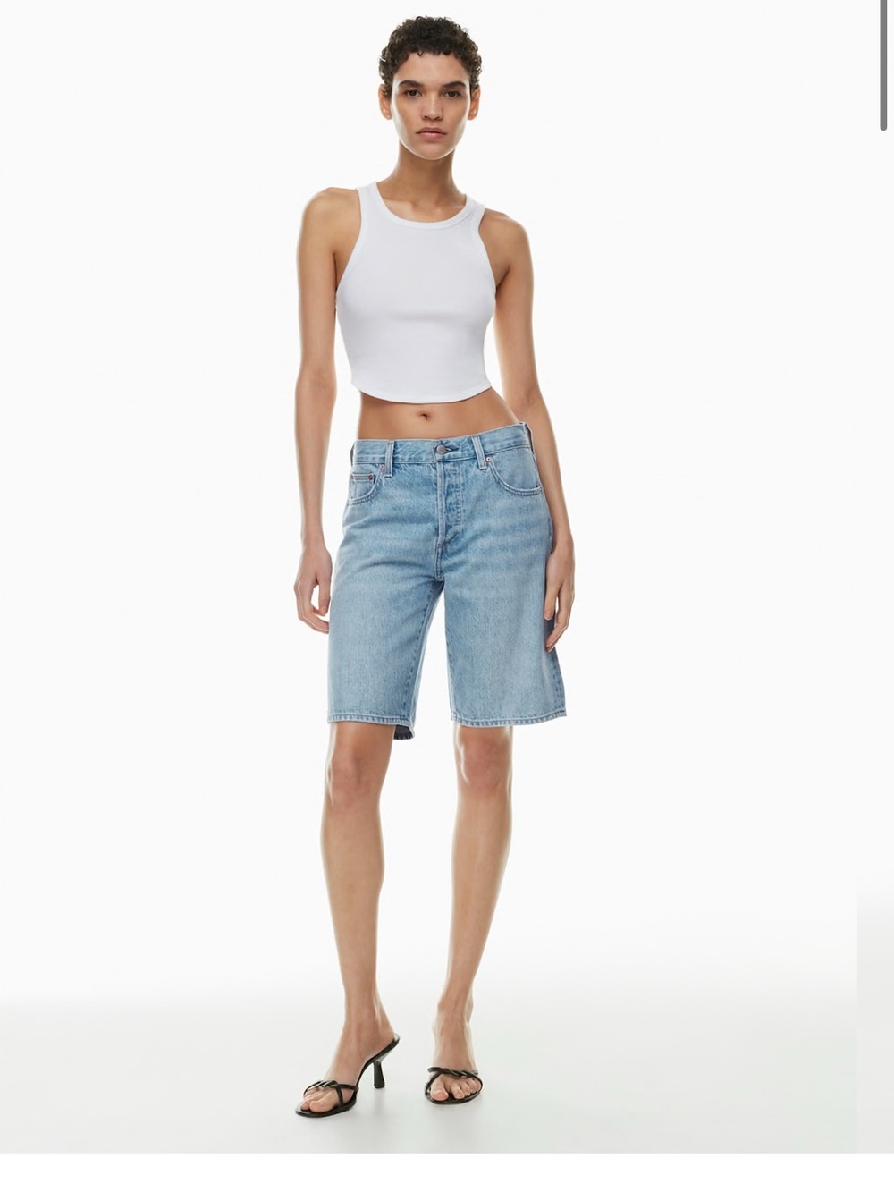 Aritzia Light Blue Denim Bermuda Shorts